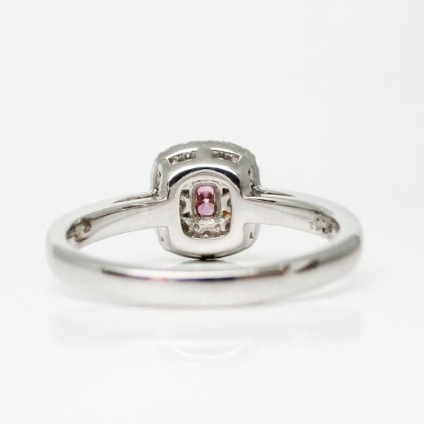 ピンクダイヤモンドリング PD 0.132ct FPP-I1 0.40ct Pt900 中央宝石