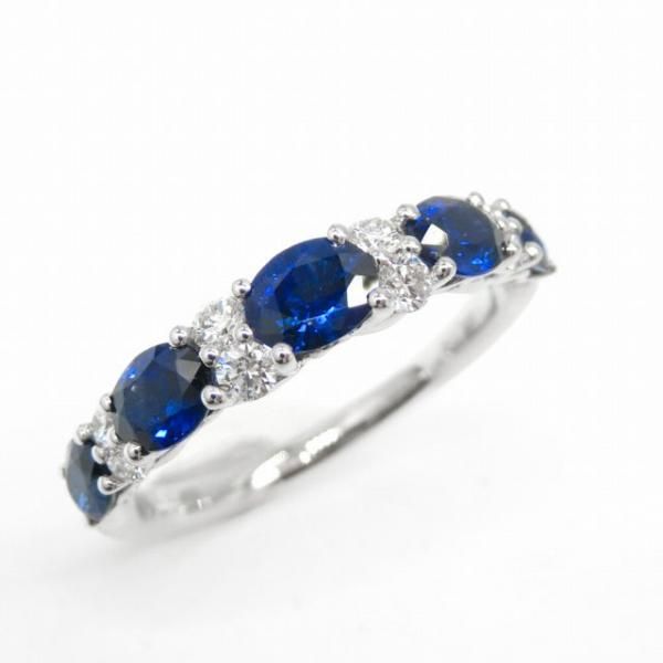 サファイア ダイヤモンドリング SA 1.34ct D 0.23ct K18WG BOUTIQUE LINE