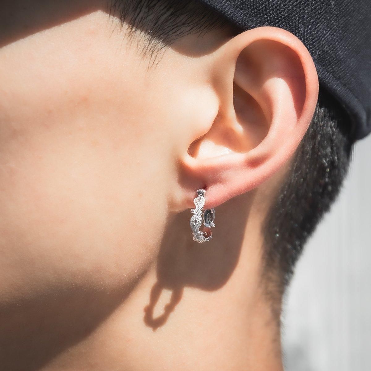 10K ホワイトゴールド ピアス 15mm - AVALANCHE OFFICIAL STORE
