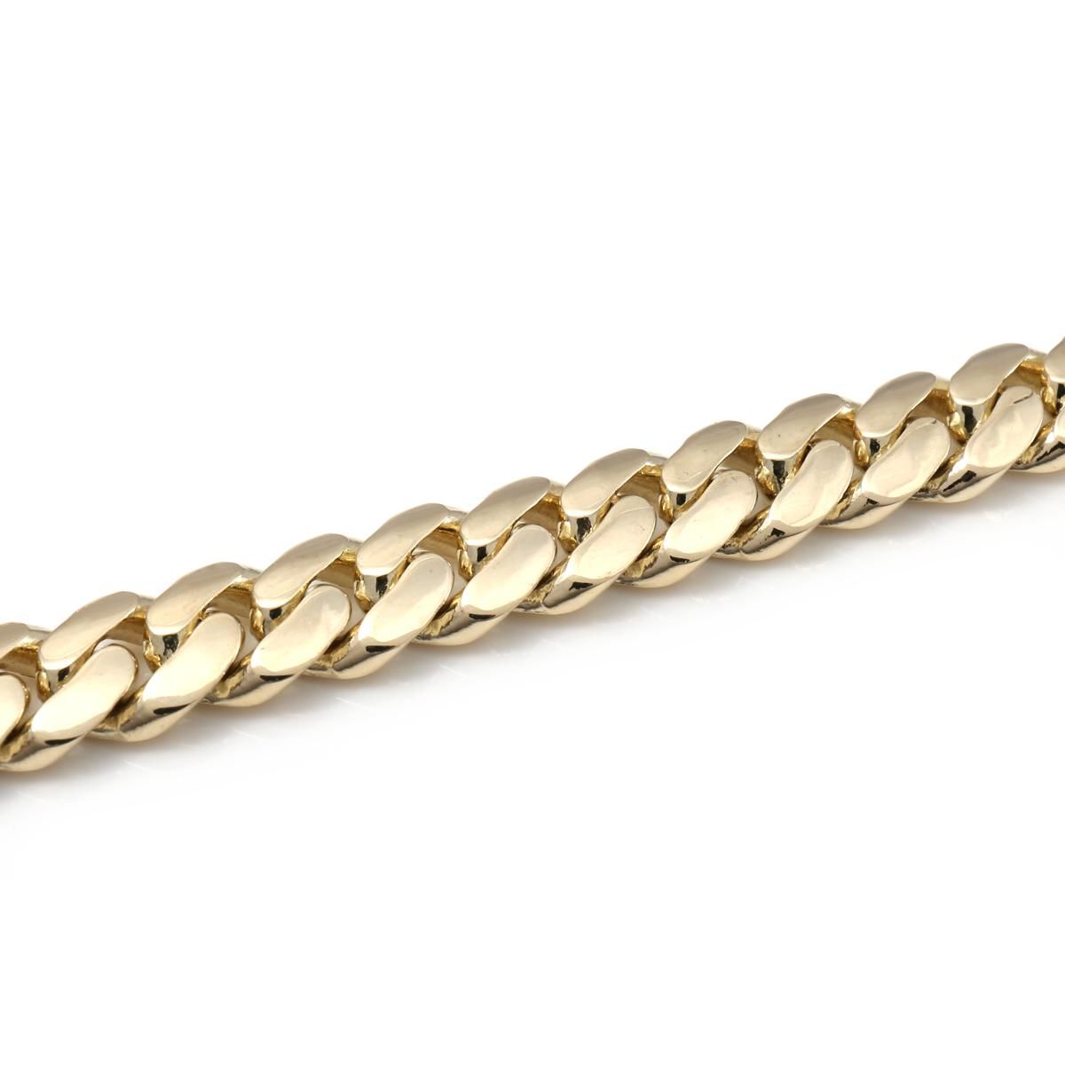 10K イエローゴールド マイアミブレスレット 幅8.2mm 19cm-20cm