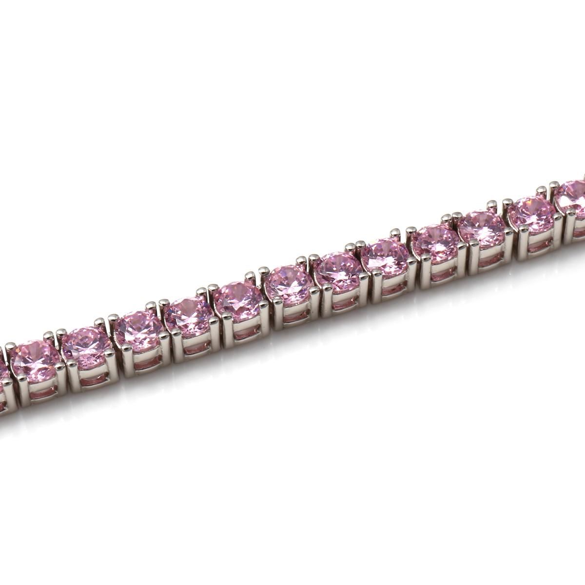 シルバー テニスブレスレット 幅3.5mm 16cm-18cm AHBL-D042-3MM-PK