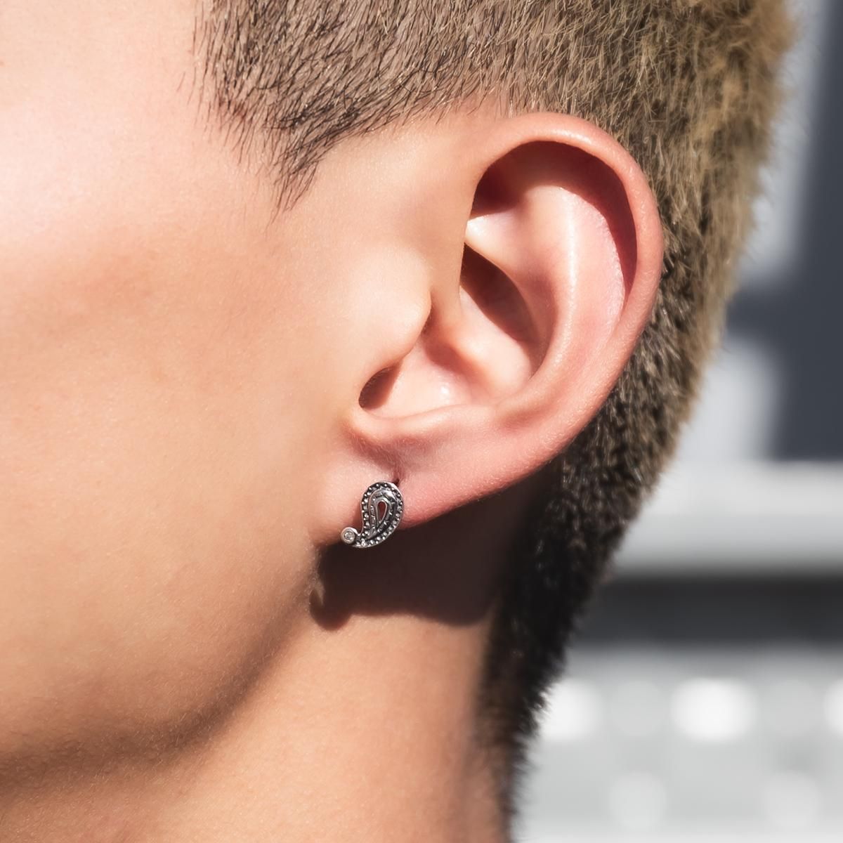 ダイヤモンド シルバー ピアス いぶし加工 4-9692-02 - AVALANCHE