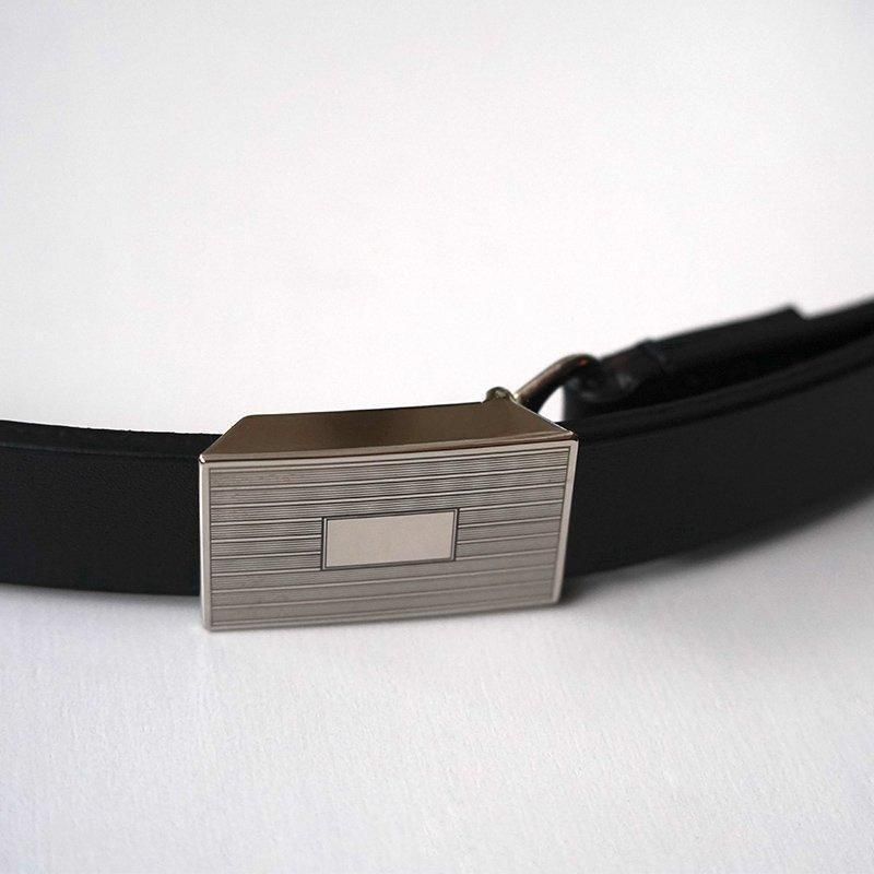 26 S/S】【AURALEE】SLIDE BUCKLE BELT BLACK - THIRTY' THIRTY' STORE