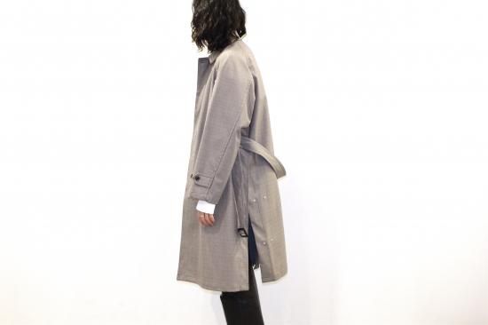 YOKE | DOWNSIZING BAL COLLAR COAT(GLEN CHECK) | ダウンサイジング