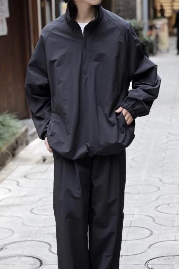 stein | シュタイン WINDPROOF NYLON HALF ZIP PULLOVER(BLACK