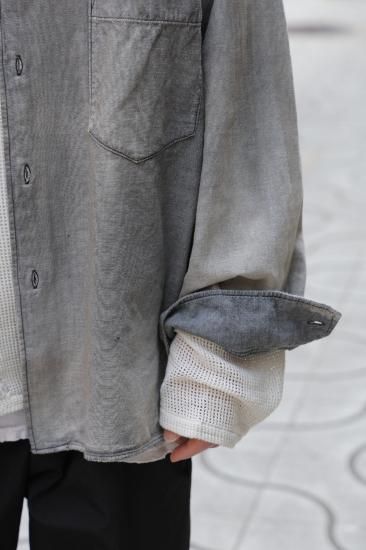 ANCELLM | アンセルム AGING CHAMBRAY SHIRT(BLACK) / エイジング