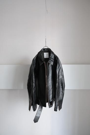 ANCELLM | アンセルム H.L ZIP UP JACKET(BLACK) / ホースレザージップ