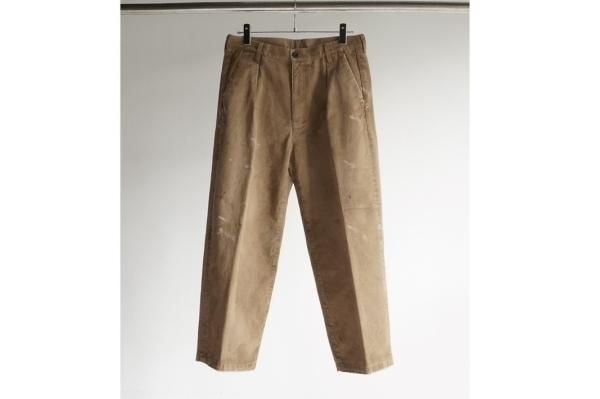 ANCELLM | アンセルム PAINT CHINO TROUSERS(BROWN) / ペイントチノ