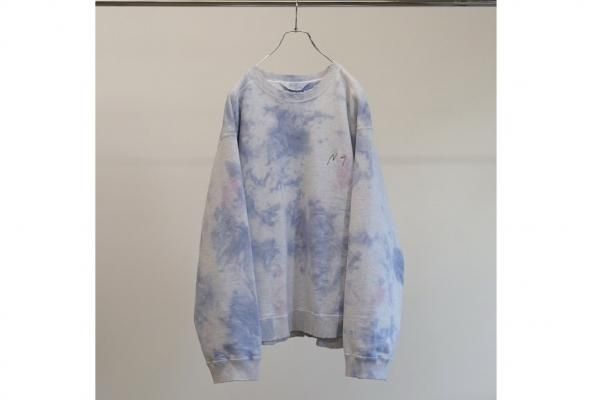 ANCELLM | アンセルム MARBLING SWEAT SHIRT(NAVY) / マーブリング
