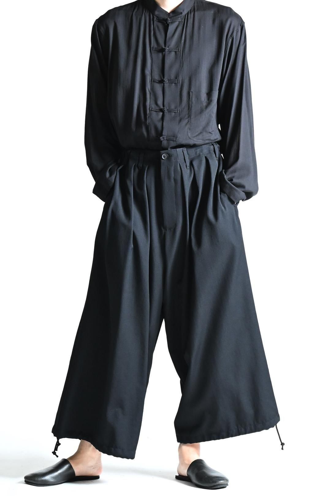 Yohji Yamamoto POUR HOMME ウールギャバジン細バルーンパンツ - Ka na