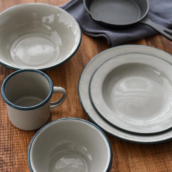 エナメルスチール(ベージュ)シリーズ|おしゃれ アウトドア ディッシュ