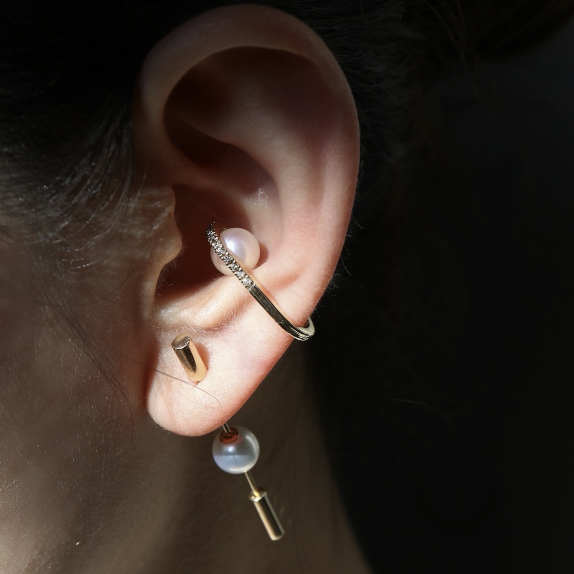 Hirotaka（ヒロタカ) Short Spear Earring | パール ピアス - CULET
