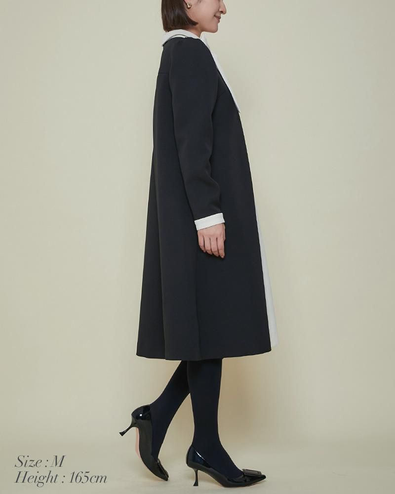 再入荷】フロントタックボウタイワンピース(オフホワイト) - seventen