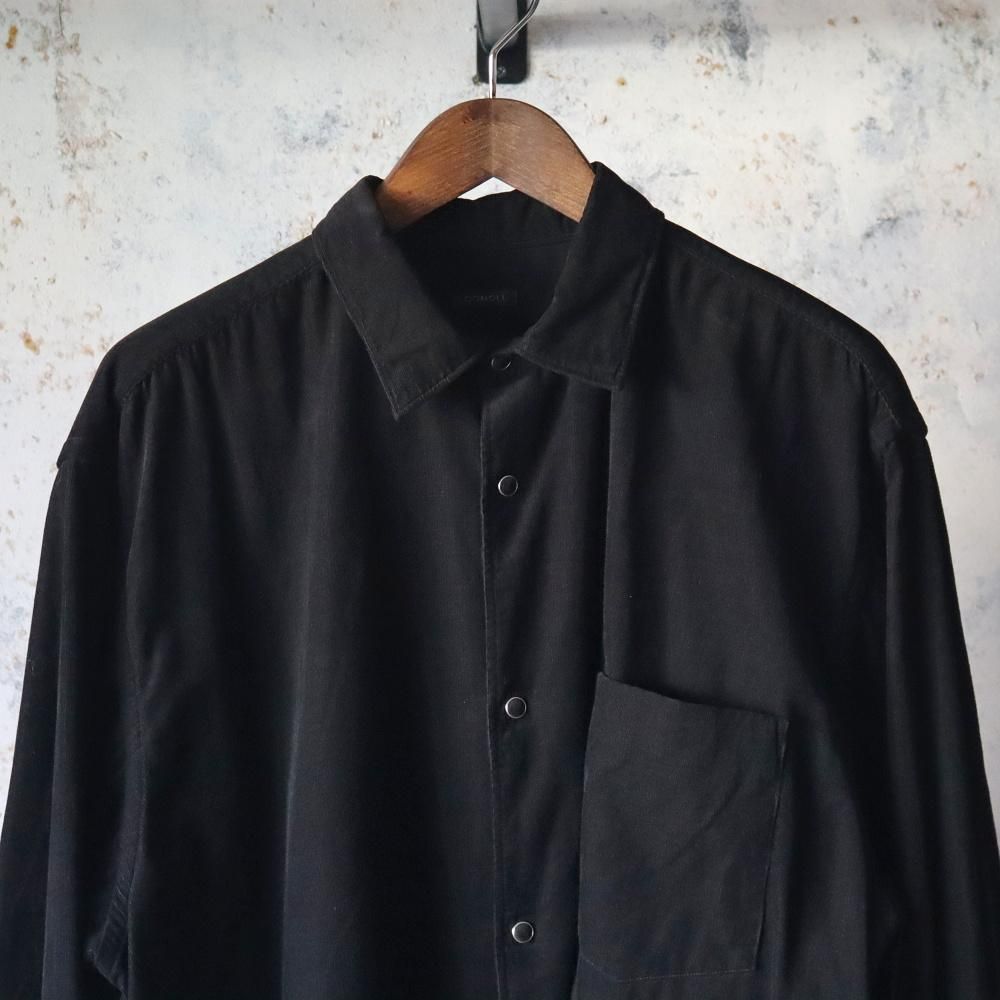 COMOLI コーデュロイ コモリシャツ(Black) - DIMPLE