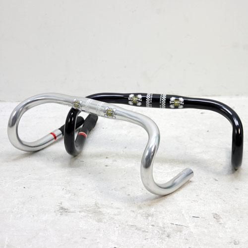 極美品】日東 NITTO ハンドル360mm 浅曲がり 軽合 NJS ニギリ付 極美品