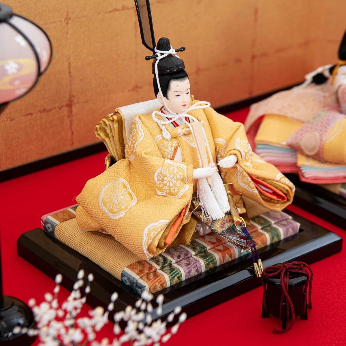 ひな人形 京十一番 親王飾り 金屏風 赤毛せん【展示特価品】 - 雛人形