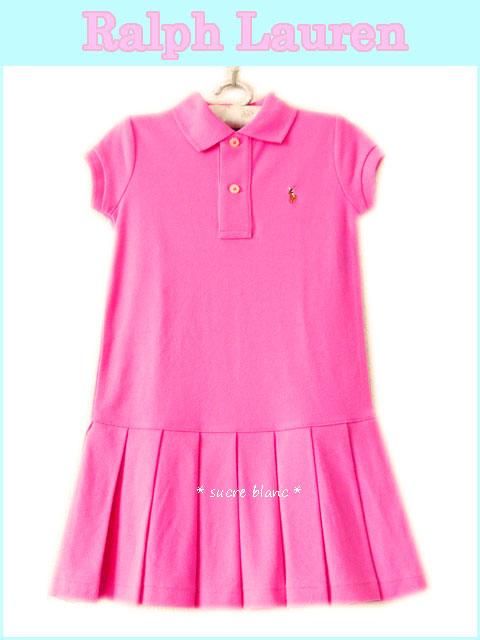 Ralph Lauren ラルフローレン/ピンク半袖ポロボックスプリーツ