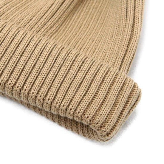 ROTOTO ロトト｜COTTON ROLL UP BEANIE (ベージュ)(コットンニット