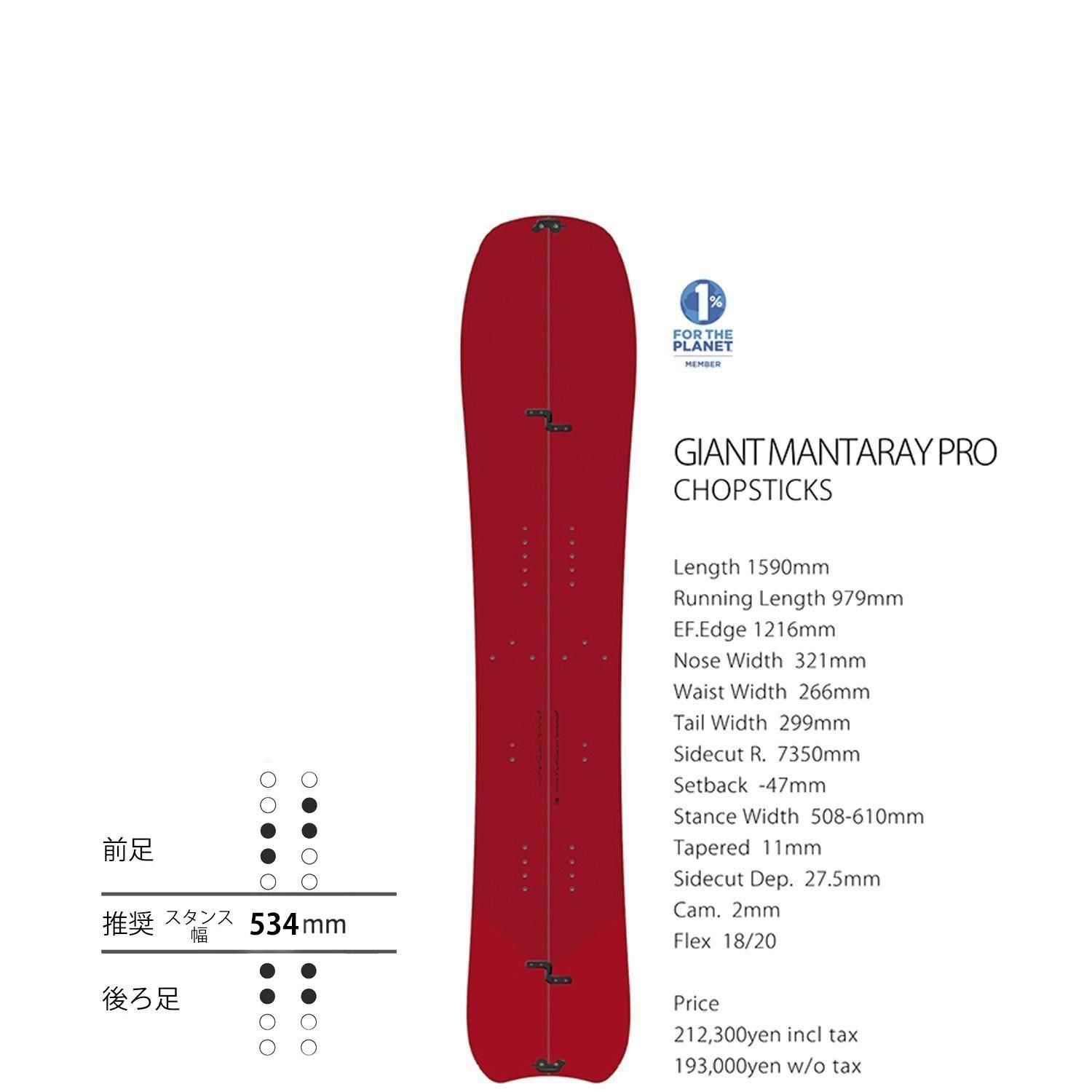 GENTEMSTICK｜GIANT MANTARAY PRO 159 CHOPSTICKS