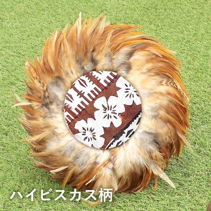 ウリウリの羽根【カヒコ用 茶タパ付き 下下向き 1個】着脱式 ゴムひも