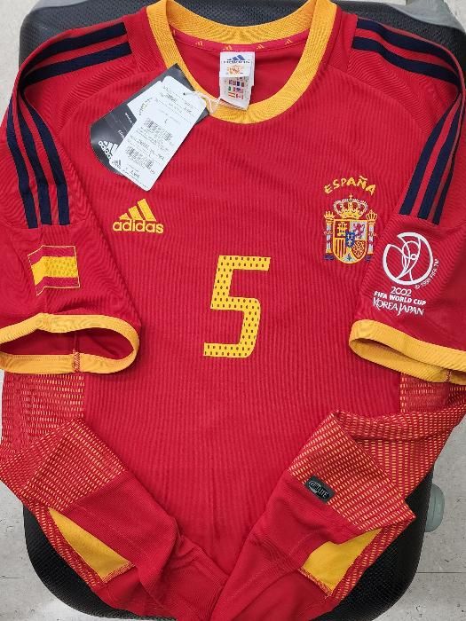スペイン代表（H）2002 W杯 プジョル＃5 +パッチ付き！