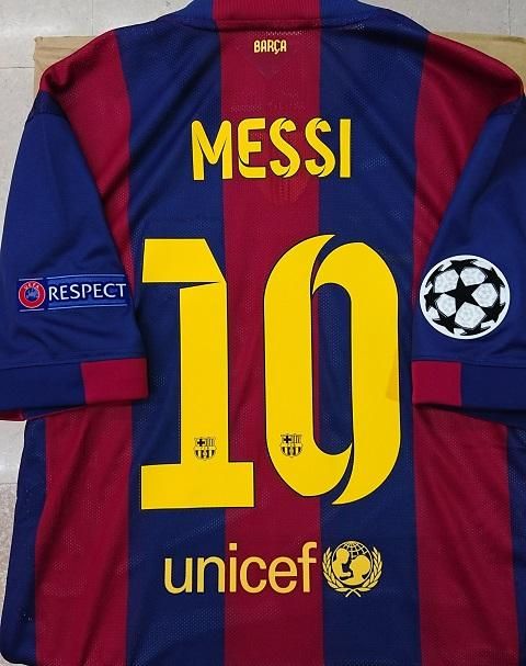 FCバルセロナ（H) 14/15 選手支給 UEFA CL FINAL メッシ＃10