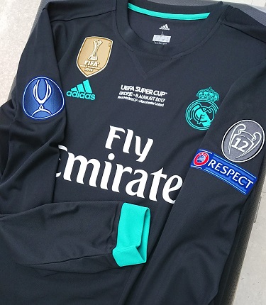 レアル、マドリード（アウェイ）UEFA SUPER CUP 2017 長袖 ロナウド