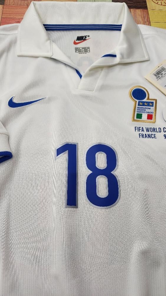 イタリア（A）1998 フランスW杯 BAGGIO R,#18 + WC 98 胸プリント。