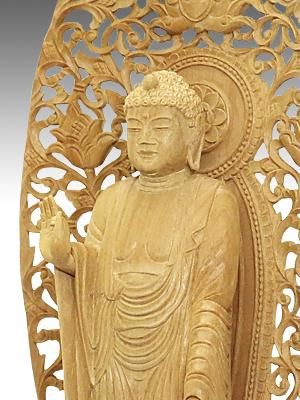 仏像 【白檀製】 『阿弥陀如来』（4寸・4.5寸）老山白檀100%使用- 仏壇
