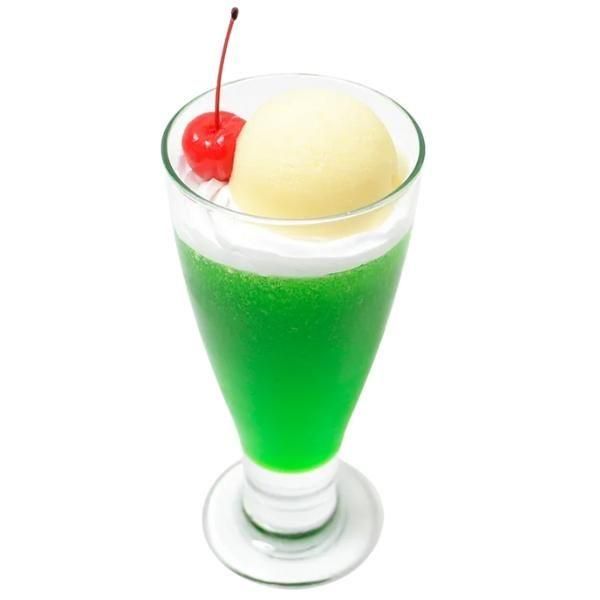 食品サンプル】メロンクリームソーダ【ドリンク】