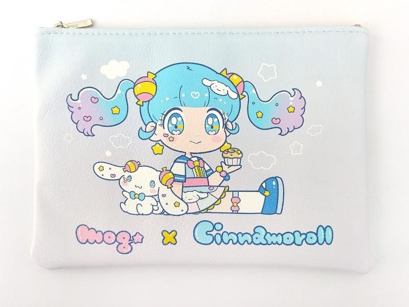 mog x シナモロール 合皮フラットポーチ 【FEWMANY x SANRIO