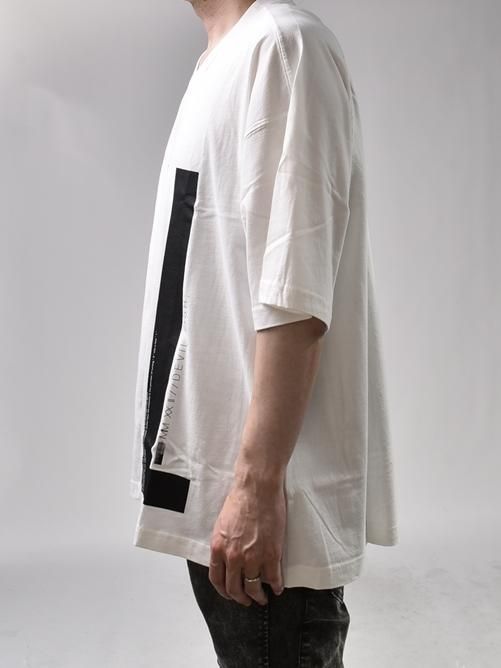 NILøS[ニルズ] 家紋 PRINT T-SHIRT -WH×BK- 780CPM3 / GORDINI