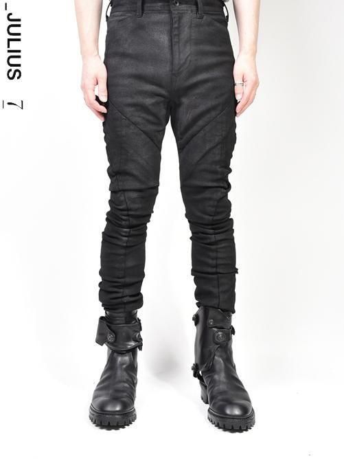 JULIUS[ユリウス] / GORDINI COATING EDGE SEAM SKINNY PANTS