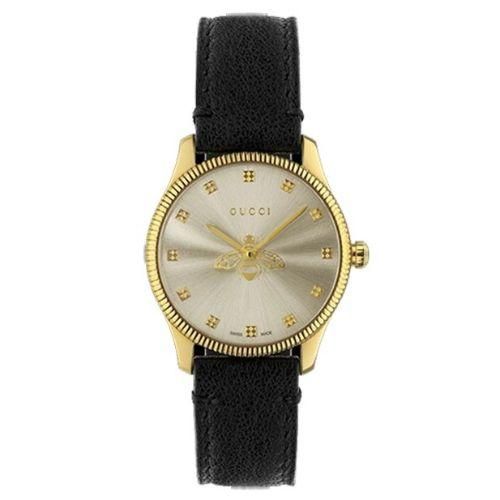 グッチ 時計 レディース G-タイムレス YA1265023 ゴールド×ブラック