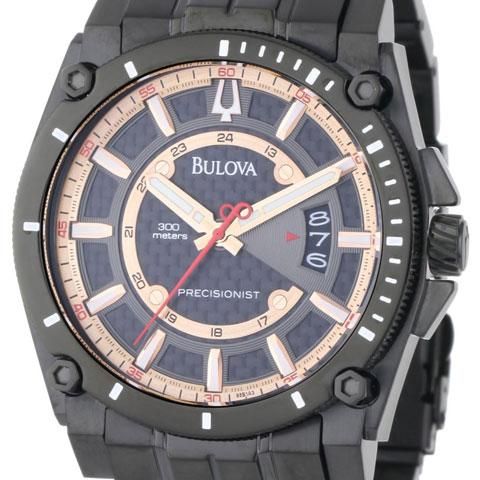 ブローバ 腕時計 プレシジョニスト 98B143 ブラックステンレススチール