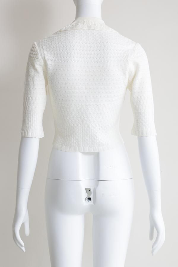 Mame Kurogouchi(マメ) Lace Knitted Top - YAMAROKU（ヤマロク