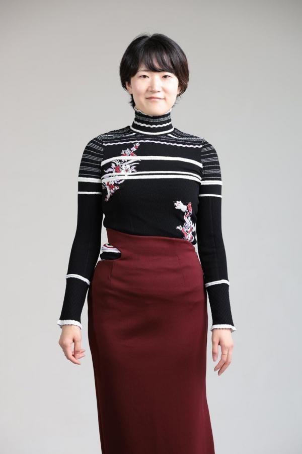 Mame Kurogouchi(マメ) Double Jersey Asymmetric Skirt BORDEAUX