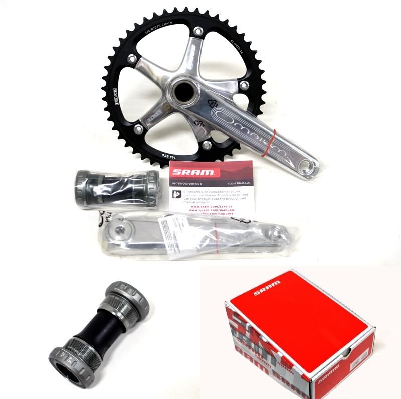 SRAM スラム OMNIUM オムニウム クランクセット シルバー×ブラック