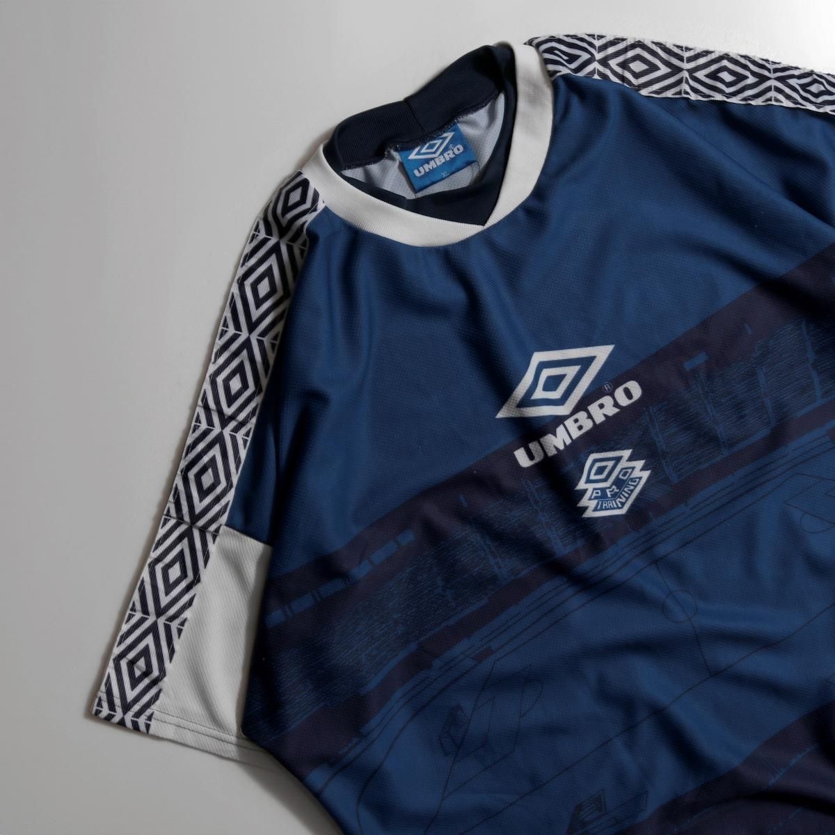 レディース] 1990s ヴィンテージ UMBRO ゲームシャツ ブルー サッカー