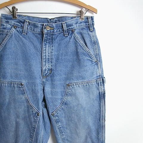 90's USA製 カーハート ダブルニー デニムパンツ W32 [Carhartt