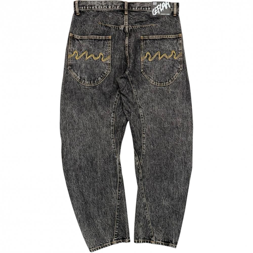 LEFLAH】 3D chemical denim (BLK) - LEFLAH ｜ OFFICIAL WEB SHOP