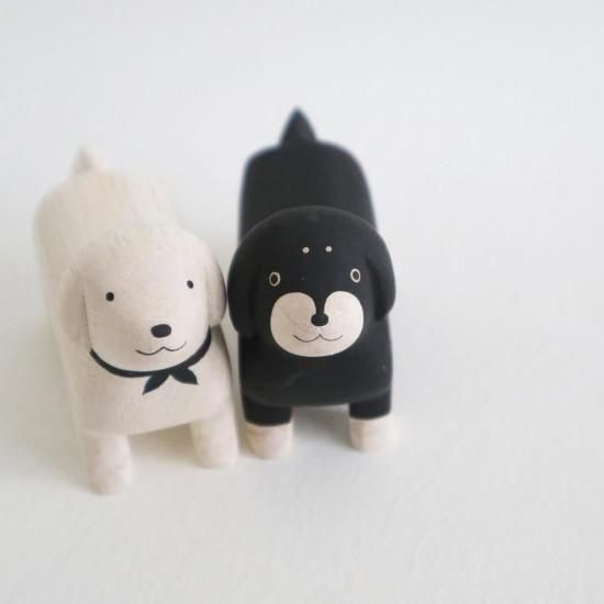 ぽれぽれ動物 ダックスフンド白【T-Lab.】 - やさしいおみせ＜本店
