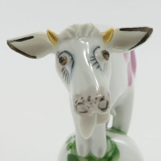 マイセン 置物□ウシ ピンク フィギュリン 4.5cm 干支シリーズ 丑 牛