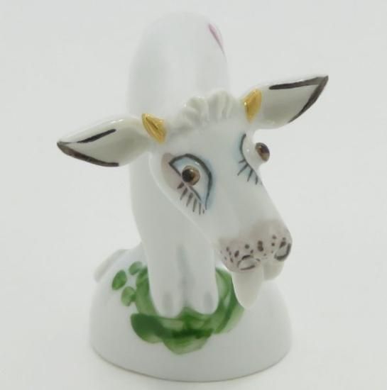 マイセン 置物□ウシ ピンク フィギュリン 4.5cm 干支シリーズ 丑 牛