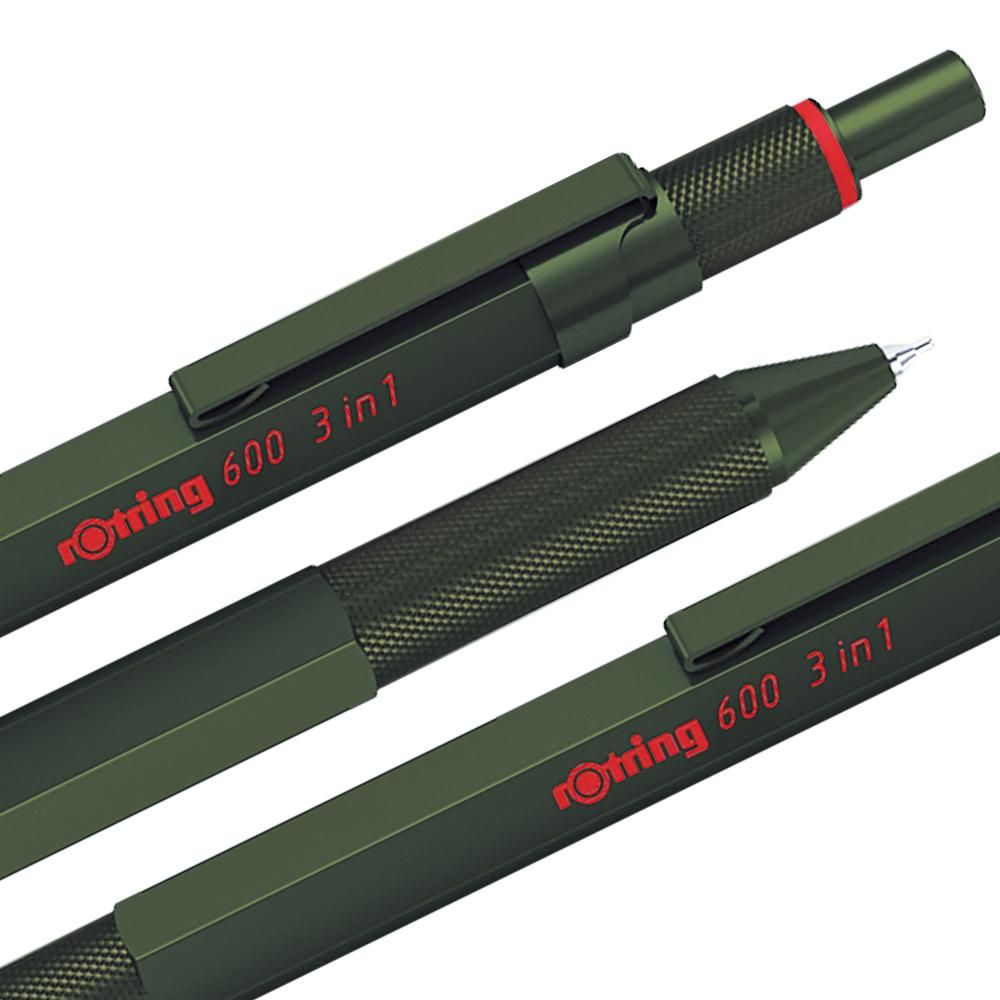 ロットリング 600 3in1 マルチペン カモフラージュグリーン 2159368