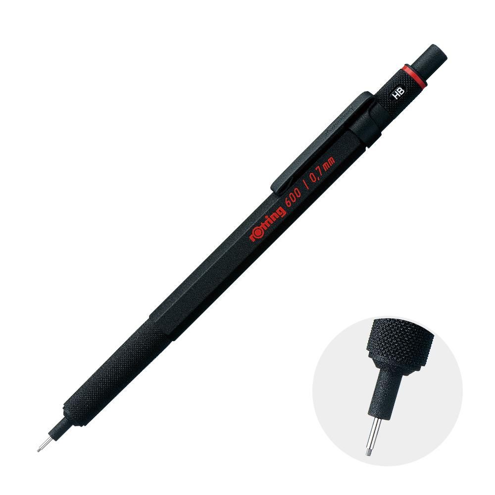 ロットリング 600 メカニカルペンシル ブラック 0.7mm 1904442(502607)