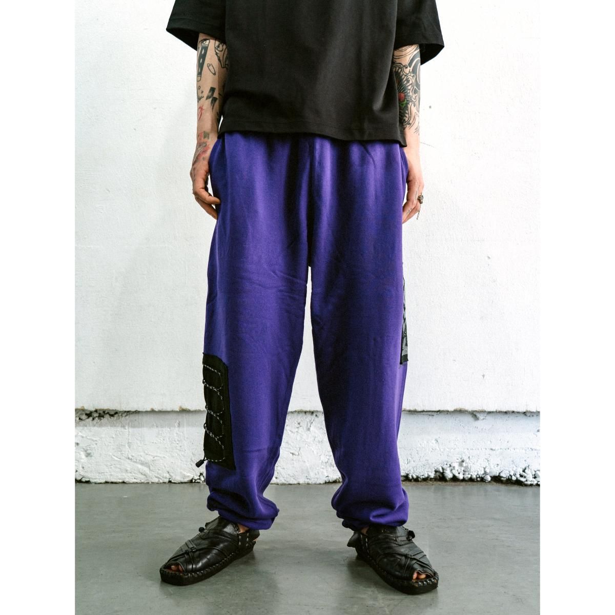 PRDX PARADOX TOKYO - DRAWING PATCH SWEAT PANTS ( PURPLE ) プリント