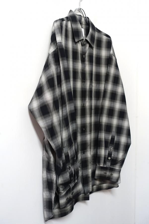 ssstein(シュタイン)/OVERSIZED DOWN PAT SHIRT/BLACK OMBRE 通販