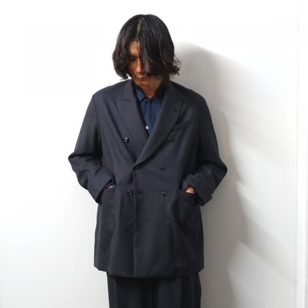 URU(ウル)/DOUBLE BREASTED JACKET/CHARCOAL 通販 取り扱い-CONCRETE RIVER