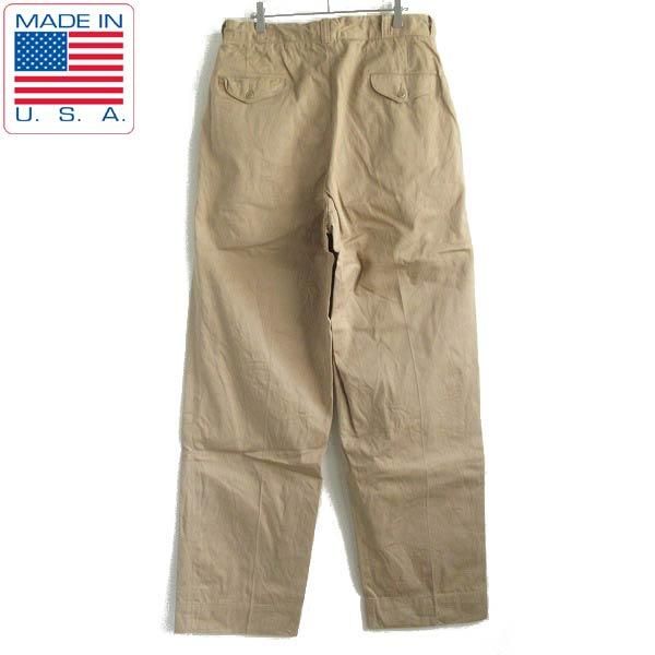 希少 美品 60's USA製 実物 米軍 USMC アメリカ海兵隊チノパン 実寸W32
